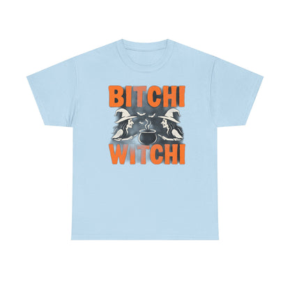Bitchi Witchi Halloween Shirt, Funny Tee for Witch Lovers, Spooky Gift, Casual Everyday Wear