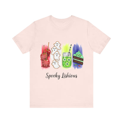 Spooky Lishious Unisex Tee, Halloween Shirt, Funny Tee, Seasonal Apparel, Party Wear, Gift Idea