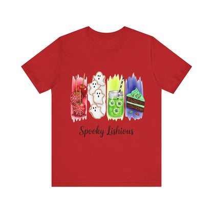 Spooky Lishious Unisex Tee, Halloween Shirt, Funny Tee, Seasonal Apparel, Party Wear, Gift Idea