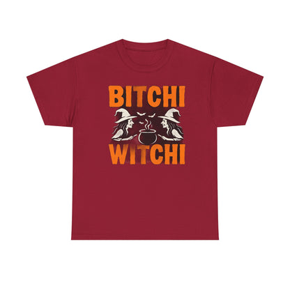 Bitchi Witchi Halloween Shirt, Funny Tee for Witch Lovers, Spooky Gift, Casual Everyday Wear