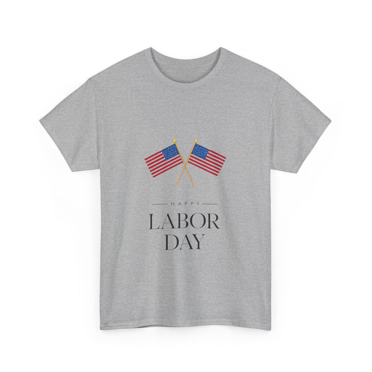 Labor Day Unisex Heavy Cotton Tee, Casual Tee, Holiday Apparel, Patriotic Shirt, USA Pride Tee, Gift for Labor Day