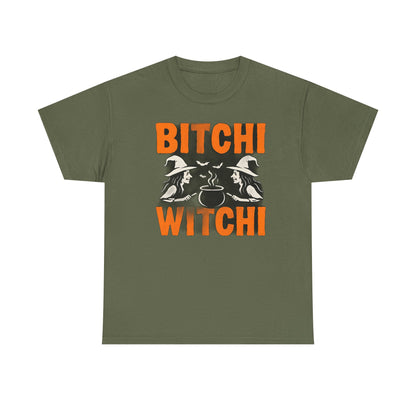 Bitchi Witchi Halloween Shirt, Funny Tee for Witch Lovers, Spooky Gift, Casual Everyday Wear