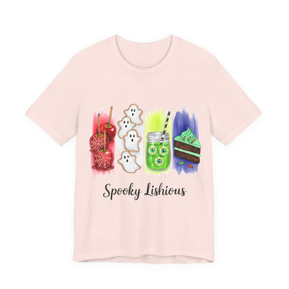 Spooky Lishious Unisex Tee, Halloween Shirt, Funny Tee, Seasonal Apparel, Party Wear, Gift Idea