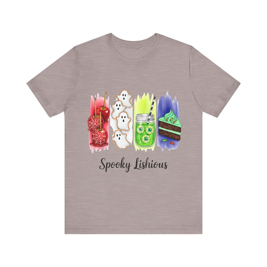 Spooky Lishious Unisex Tee, Halloween Shirt, Funny Tee, Seasonal Apparel, Party Wear, Gift Idea
