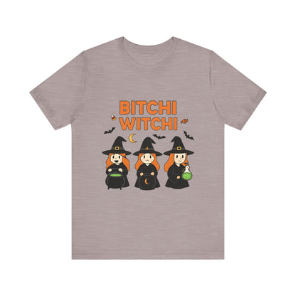 Bitchi Witchi Unisex Tee, Halloween T-Shirt, Funny Witch Shirt, Casual Witchy Vibe, Halloween Costume, Gift for Witches
