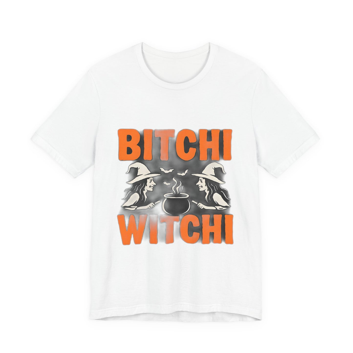 Halloween Witchy Tee, Bitchi Witchi Shirt, Unisex Graphic T-Shirt, Funny Halloween Apparel, Spooky Season Outfit, Gift for Witch Lovers