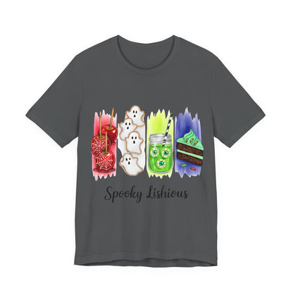 Spooky Lishious Unisex Tee, Halloween Shirt, Funny Tee, Seasonal Apparel, Party Wear, Gift Idea