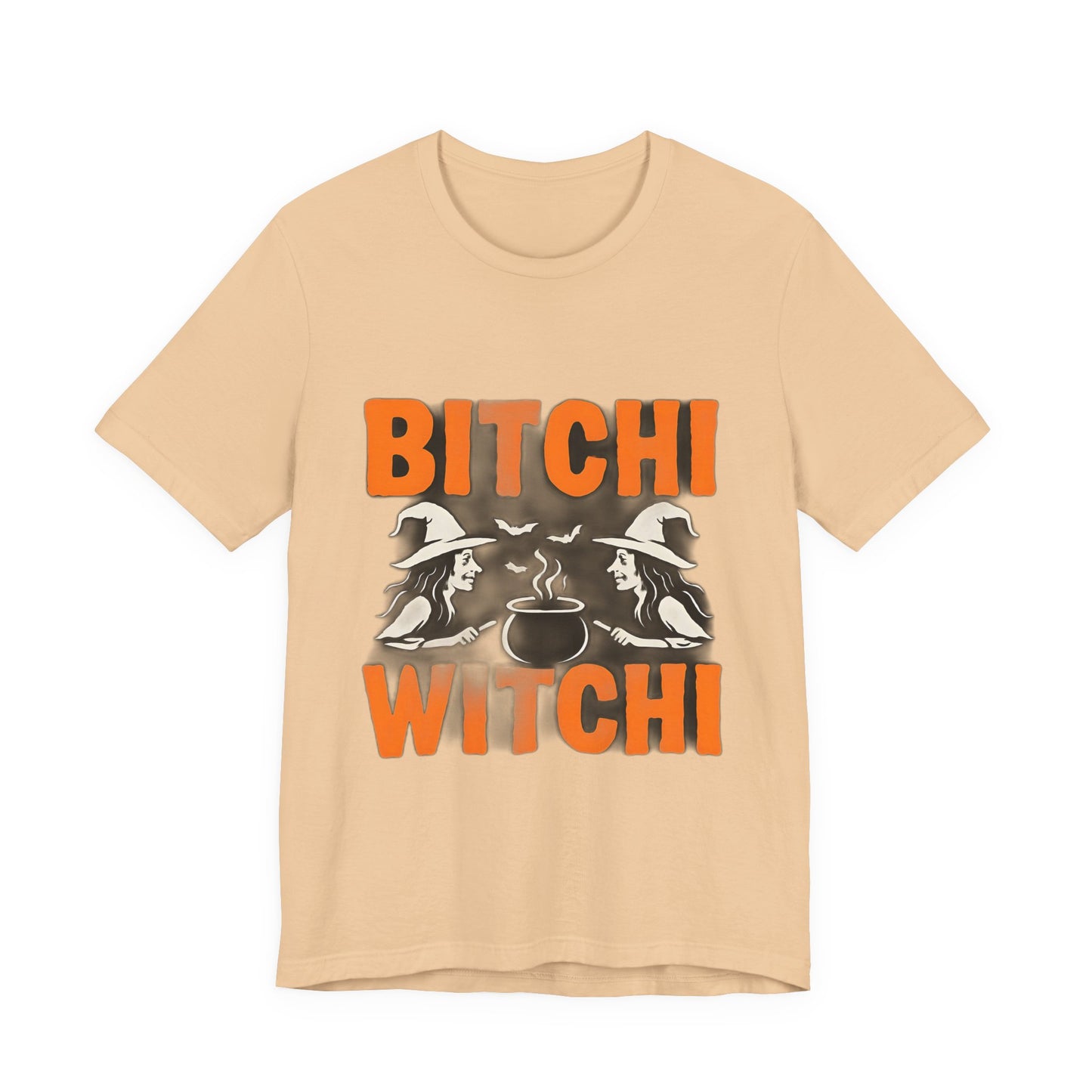 Halloween Witchy Tee, Bitchi Witchi Shirt, Unisex Graphic T-Shirt, Funny Halloween Apparel, Spooky Season Outfit, Gift for Witch Lovers