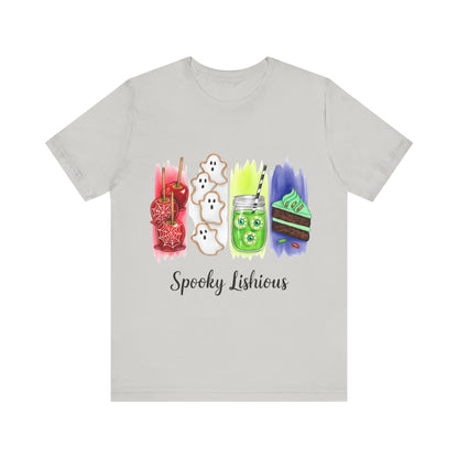 Spooky Lishious Unisex Tee, Halloween Shirt, Funny Tee, Seasonal Apparel, Party Wear, Gift Idea