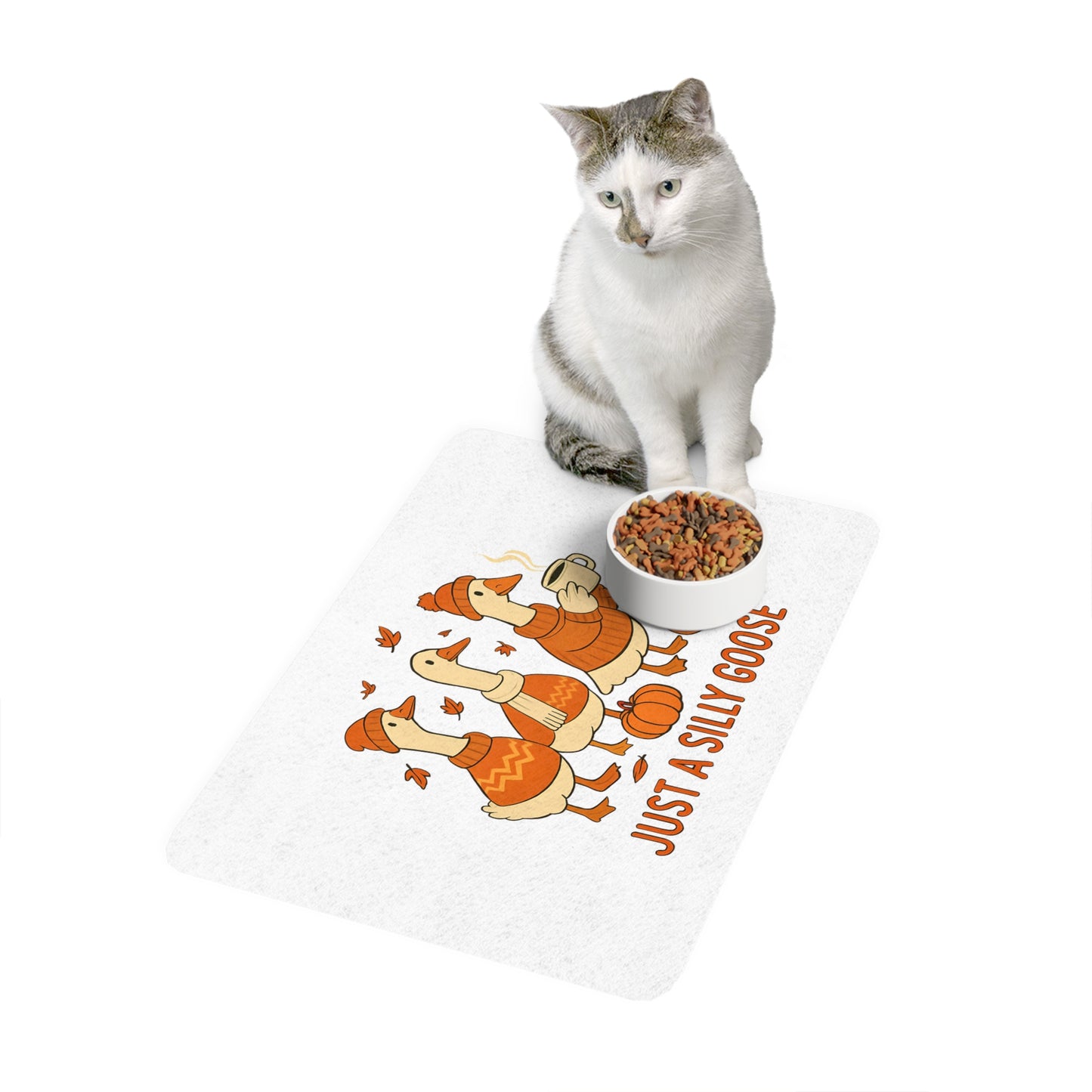 Just a Silly Goose Pet Food Mat with Whimsical Geese Design - Funny Dog Bowl Mat, Thanksgiving Decor, Water Resistant Pet Mat, Fall Kitchen [...]