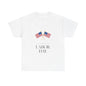 Labor Day Unisex Heavy Cotton Tee, Casual Tee, Holiday Apparel, Patriotic Shirt, USA Pride Tee, Gift for Labor Day
