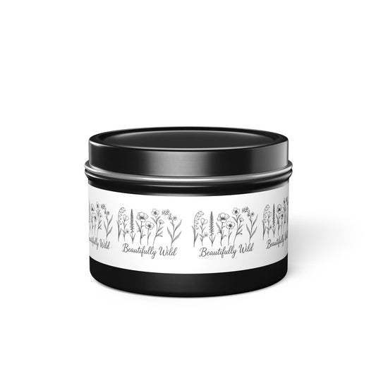 Beautifully Wild Tin Candles | Eco-Friendly Soy Candles for Home Decor, Gifts, Relaxation, Aromatherapy, Self-Care