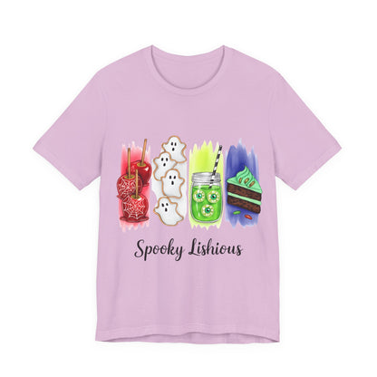 Spooky Lishious Unisex Tee, Halloween Shirt, Funny Tee, Seasonal Apparel, Party Wear, Gift Idea